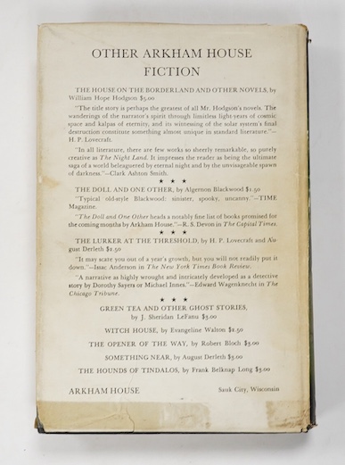 Howard, Robert E. - Skull-Face and Others, Sauk City, Wisconsin: Arkham House, 1946. 1st edition (one of 3,004 copies printed). 8vo. publisher's black cloth, stamped in gilt, in original unclipped dust-jacket designed by